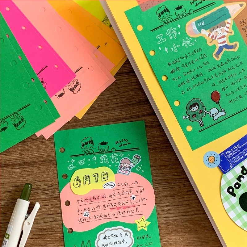 Refil pentru jurnal cu hârtie specială, stil desen animat, IP: creație artistică și culturală