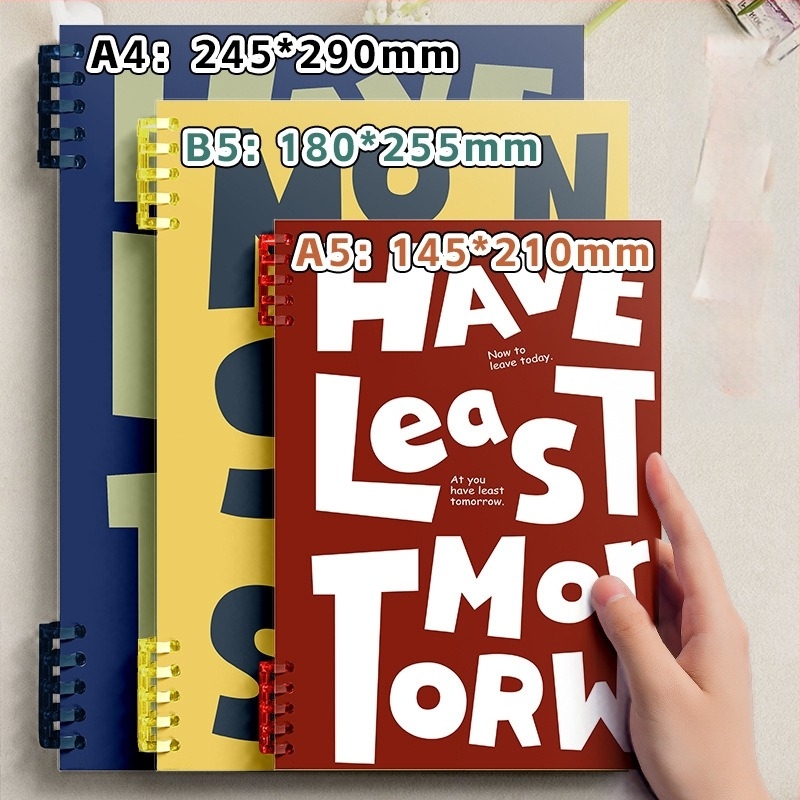 Caiet cu foi detașabile, copertă PP, hârtie Dowling, 70 g/m², 50–100 pagini