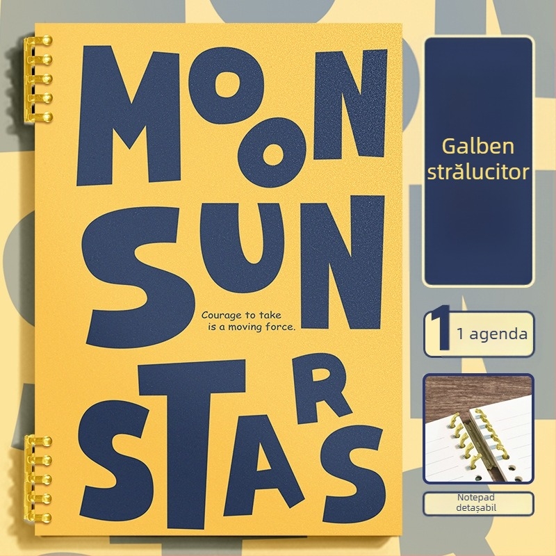 Caiet cu foi detașabile, copertă PP, hârtie Dowling, 70 g/m², 50–100 pagini