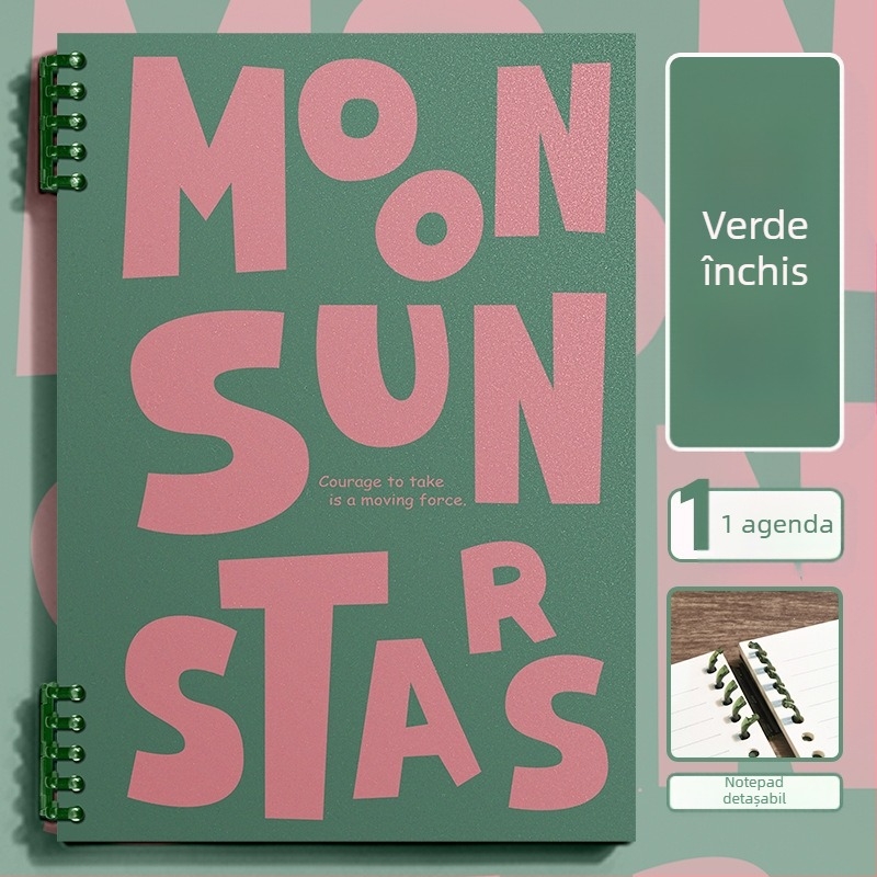 Caiet cu foi detașabile, copertă PP, hârtie Dowling, 70 g/m², 50–100 pagini