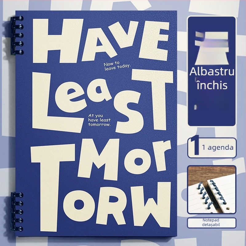 Caiet cu foi detașabile, copertă PP, hârtie Dowling, 70 g/m², 50–100 pagini