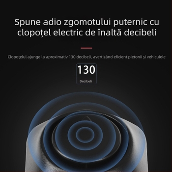 Sonerie pentru bicicletă, bicicletă de munte, semnal digital 120 dB, pliabil, eliberare rapidă, model A08, plastic, baterii încorporate 2x2032, Xz/Xingze