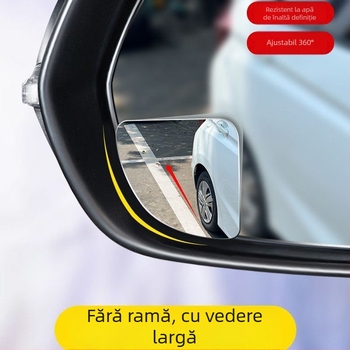 McLallen oglindă retrovizoare circulară 360° pentru mașină – oglindă auxiliară pentru unghiul mort, ultra clară