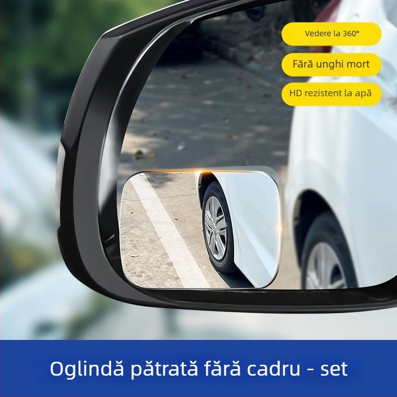 McLallen oglindă retrovizoare circulară 360° pentru mașină – oglindă auxiliară pentru unghiul mort, ultra clară