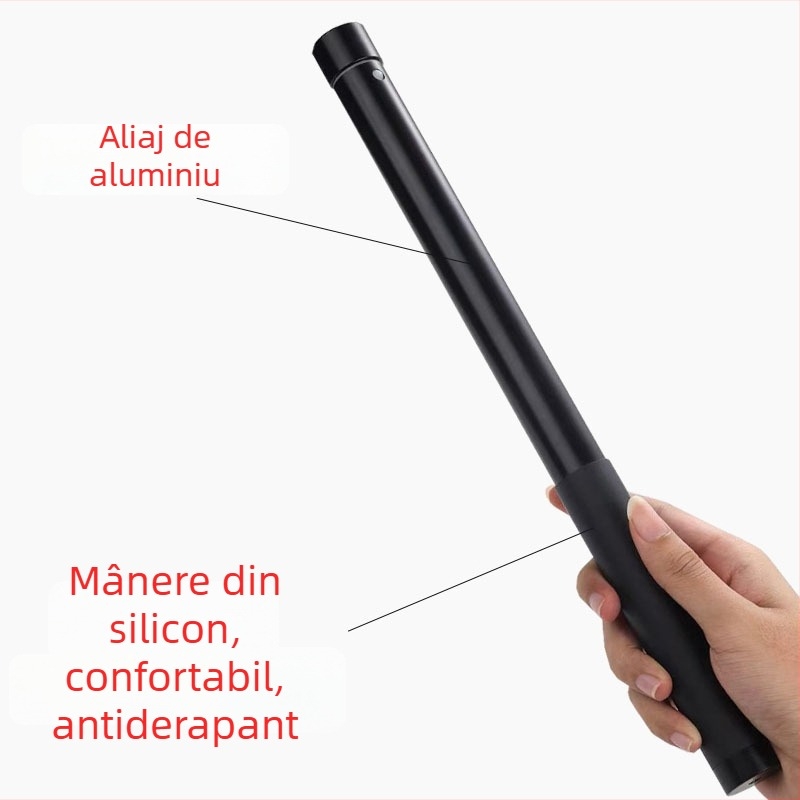 Ruby YC130 Selfie stick din aliaj de aluminiu, mâner cu extensie telescopică, 5 secțiuni, sarcină maximă 2–5 kg, compatibil cu gimbal și stabilizator de camere