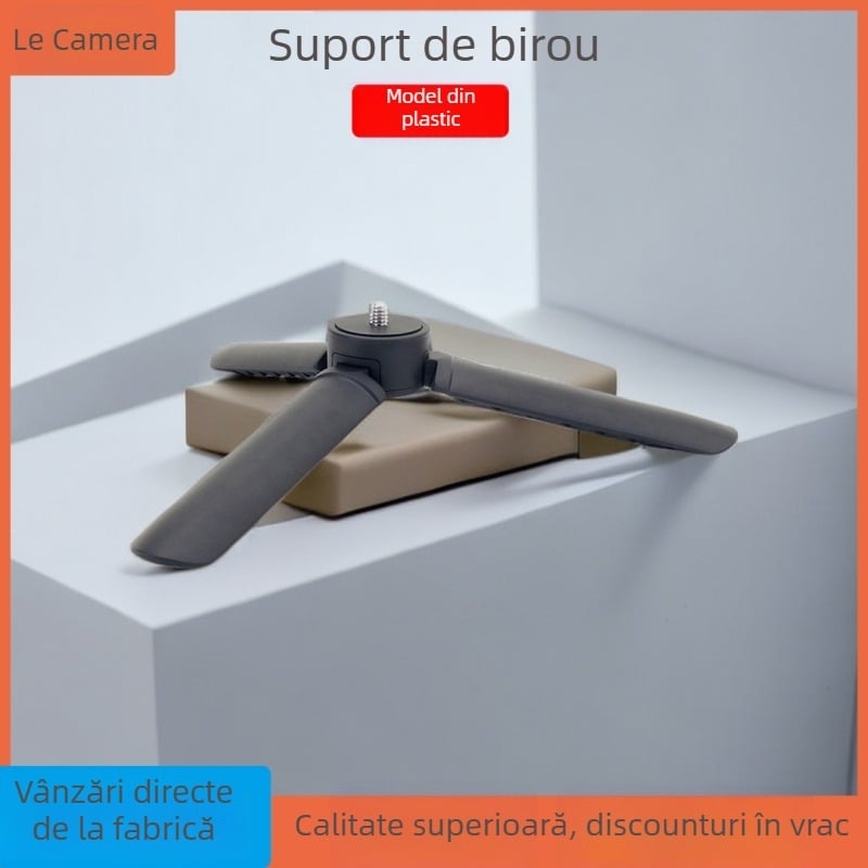 Mini trepied pentru telefonul mobil, din ABS; încărcare de 3 kg; înălțime de lucru 42 mm; diametrul tubului 28 mm; greutate 75 g