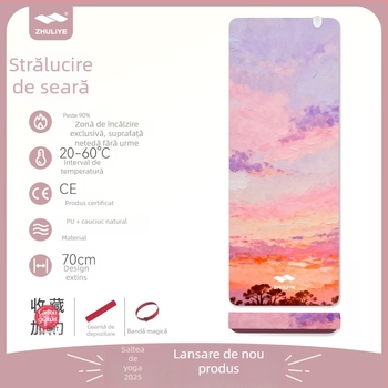 Saltea de yoga Graphite Carbon cu suprafață PU, grosime 60, greutate 5500