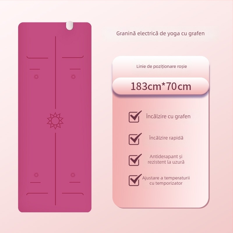 Saltea de yoga Graphite Carbon cu suprafață PU, grosime 60, greutate 5500