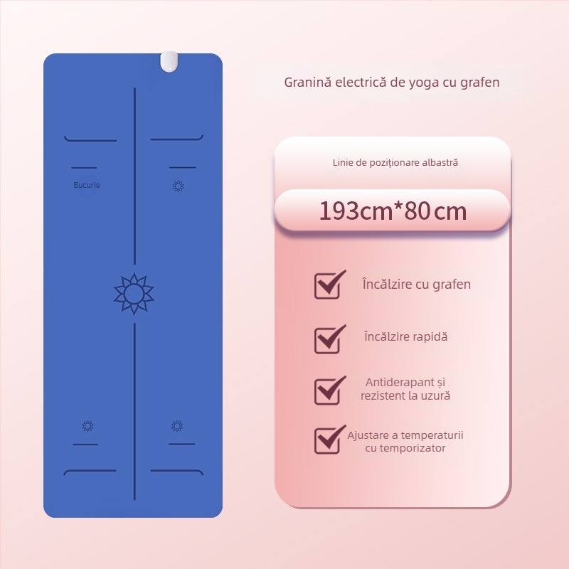 Saltea de yoga Graphite Carbon cu suprafață PU, grosime 60, greutate 5500