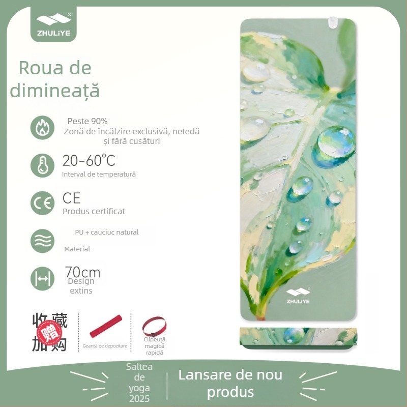 Saltea de yoga Graphite Carbon cu suprafață PU, grosime 60, greutate 5500