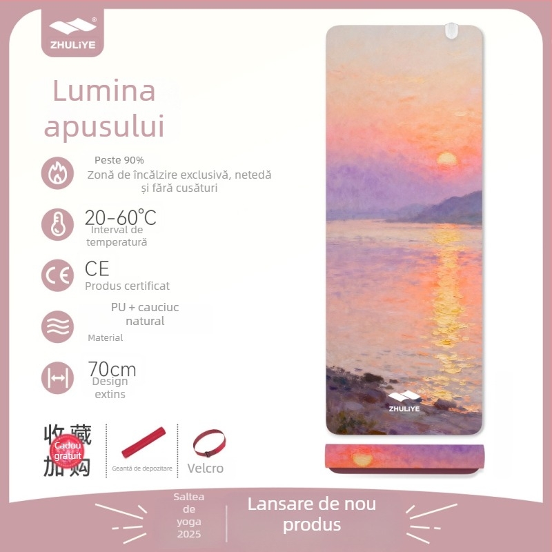 Saltea de yoga Graphite Carbon cu suprafață PU, grosime 60, greutate 5500