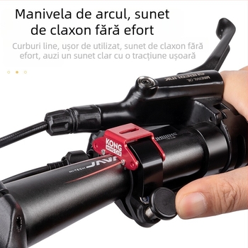 Claxon pentru bicicletă ROCES KONG-280, aliaj de aluminiu, design mini ascuns, destinat MTB și bicicletelor de drum