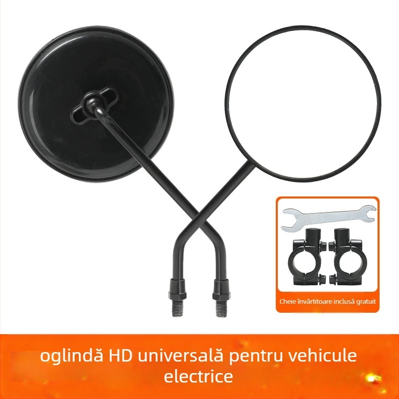 Oglindă retrovizoare pentru motocicletă electrică, fish-eye, unghi larg, convex, înaltă definiție, câmp vizual mare, anti-glare universală