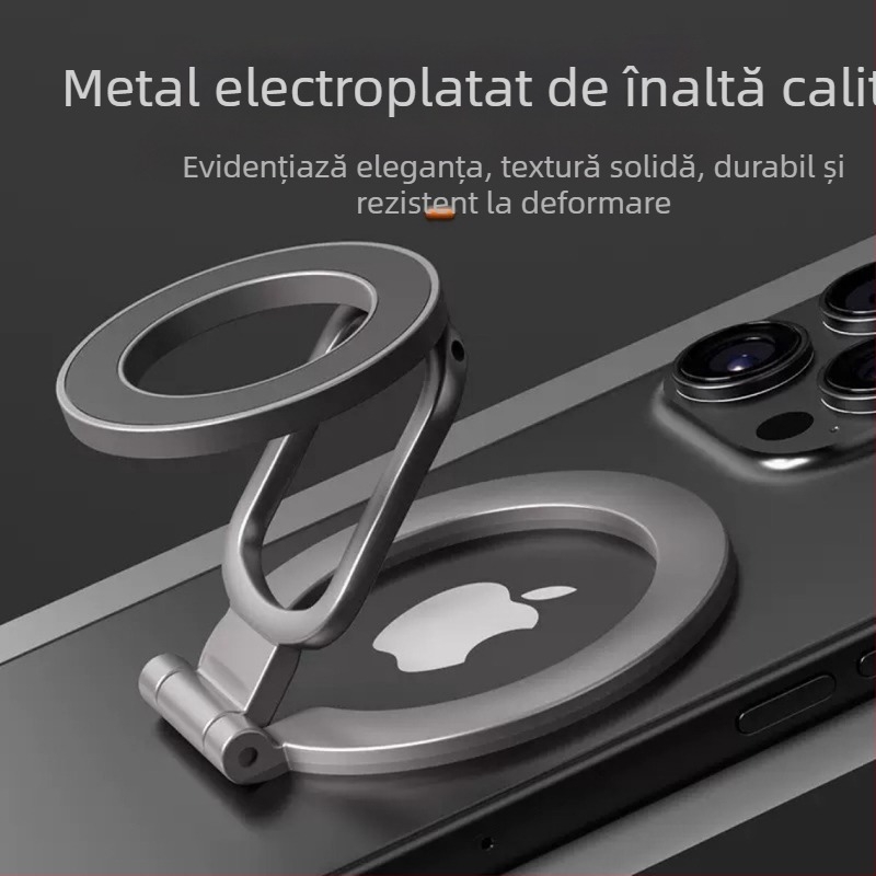 Stand magnetic pentru telefon de birou cu MagSafe — ultra-subțire, pliabil, suport metalic
