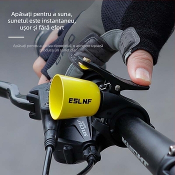 Clopot de bicicletă din cupru ESLNF - Model ESLNF-1B, pentru biciclete de drum și MTB, mini avertisment sunet, design retro