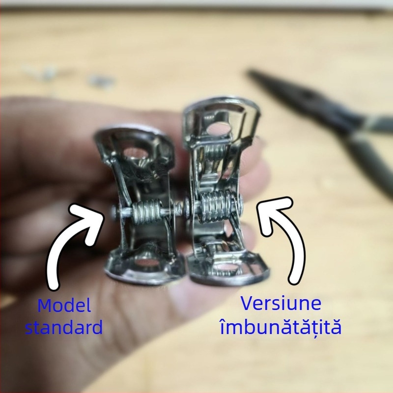 Clip de uscare a hainelor, oțel inoxidabil, model A2715, fără pliere, 100 bucăți