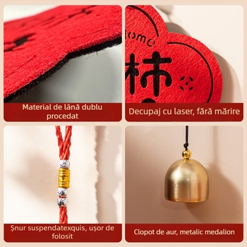 Pandantiv din material nețesut, cu text, Lin sheng, pentru Ziua Chinezească a Îndrăgostiților