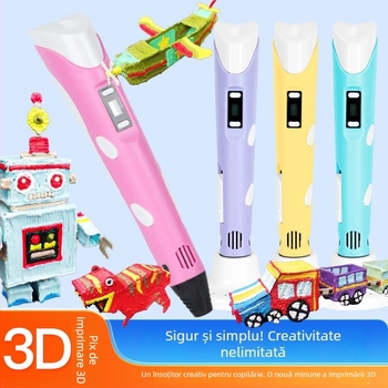 Stilou 3D pentru copii – temperatură înaltă, ABS, DIY, Pai ah bear, 7-14 ani