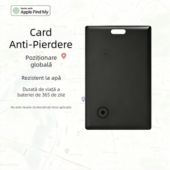 FindMy Card pentru iOS - tracker Bluetooth pentru bagaje, portofel și breloc; rază 20 m, baterie 220 mAh, dimensiuni 44.4×39.3×8.45 mm, greutate 10 g