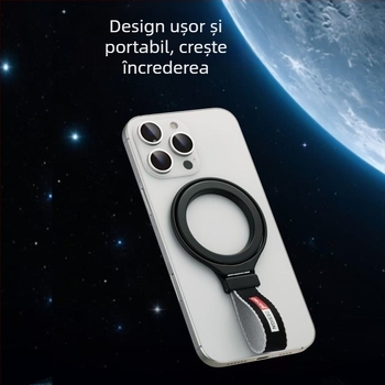 Suport metalic pentru telefon cu inel, magnet rotativ pentru birou, bază universală