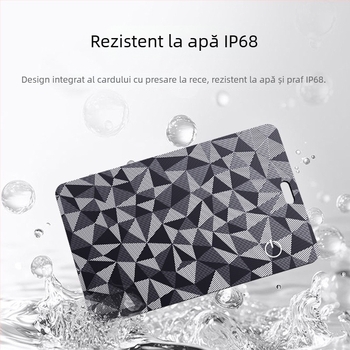 Locator anti-pierdere de tip card pentru Apple iOS — Bluetooth, Poziționare globală precisă, IP68 impermeabil