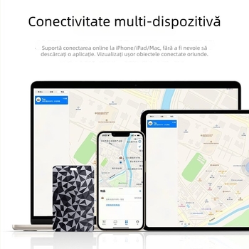Locator anti-pierdere de tip card pentru Apple iOS — Bluetooth, Poziționare globală precisă, IP68 impermeabil