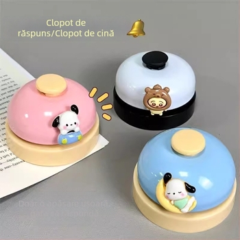 Clopoțel desen animat, apăsat manual, din aliaj metalic, ambalat individual