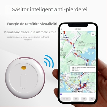Tracker GPS Bluetooth impermeabil, model P20A, compatibil Android și iOS, cu atașament de breloc