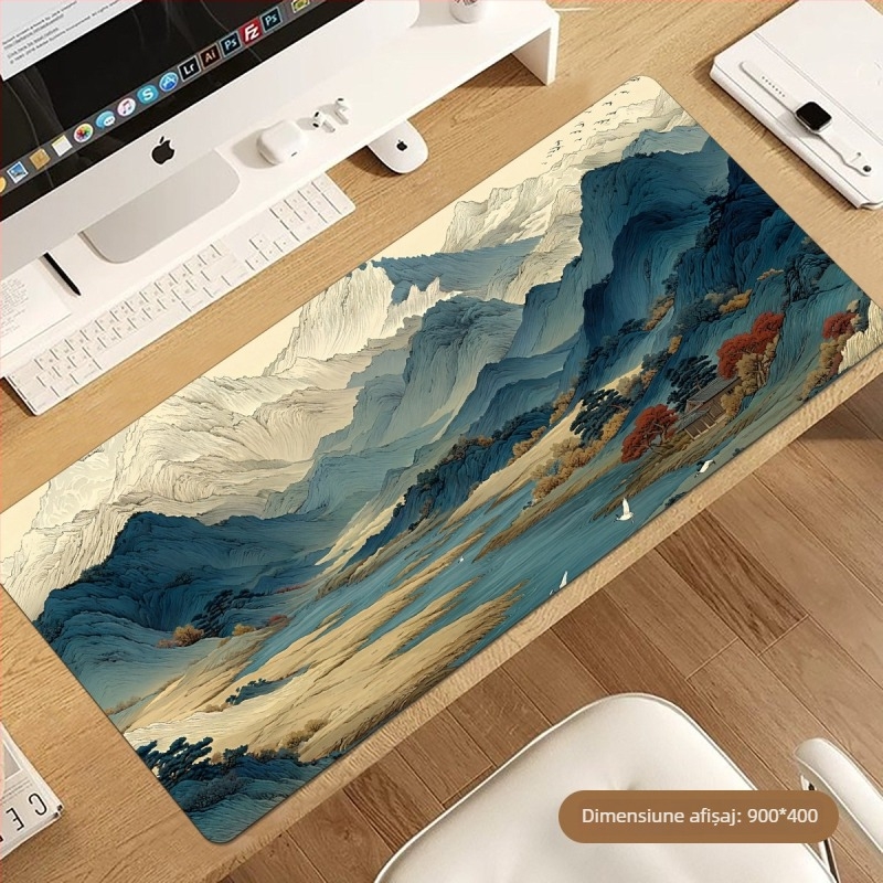 Pad de birou – din cauciuc, anti-derapare, transfer termic, stil național