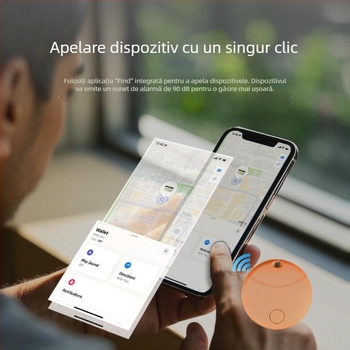 Ztag Air Ztag_11B Mini Tracker Inteligent Anti-Pierdere pentru Portofel și Chei, cu Certificare MFI, Compatibil Find My pe iOS, Rază 50 m, Carcasă PC