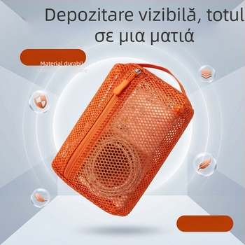 Geantă de stocare pentru produse electronice, stil cub, model D-89, poliester, portabilă, stil japonez