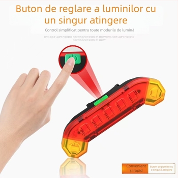 Kit de faruri spate pentru bicicletă de munte, încărcare USB, pentru plimbări nocturne Yihao