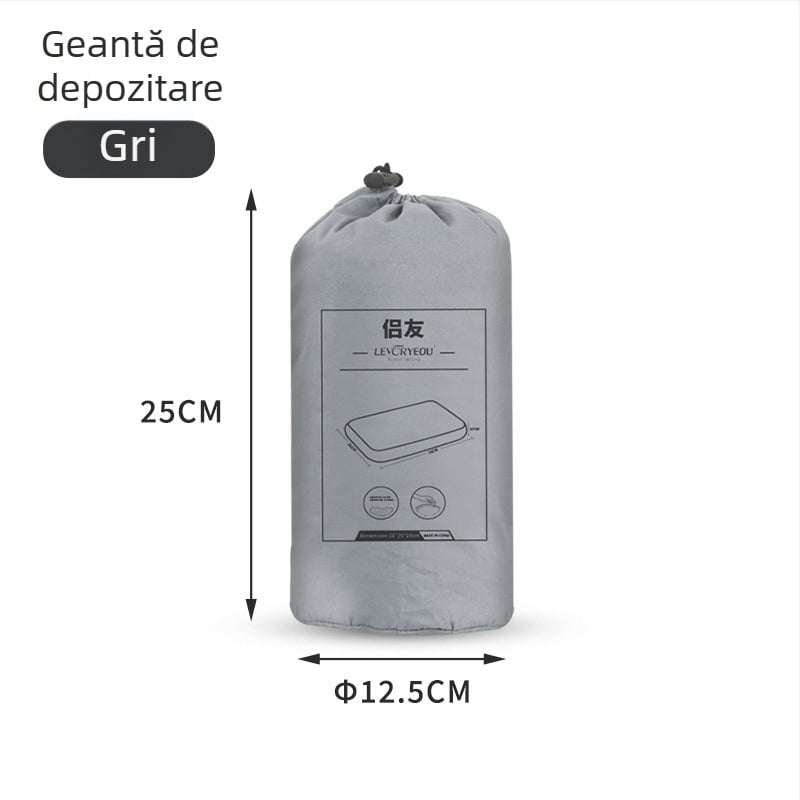 Pernă din spumă cu memorie, design în stil nor minimalist (Model LR-1204 • Grosime: 10 cm • Greutate: 430 g • Material: spumă cu memorie)