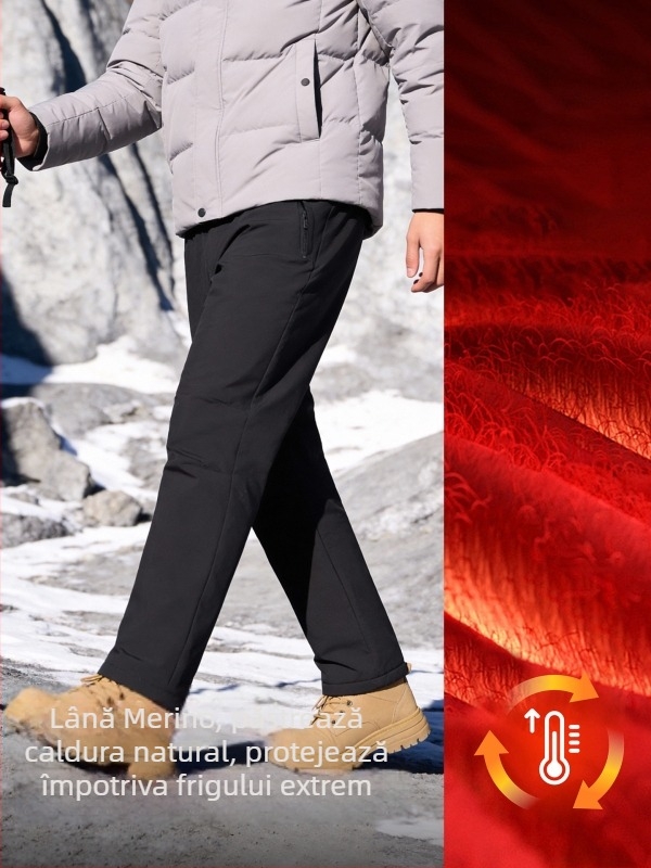 Gray Shell pantaloni de drumeție bărbați, poliester, uni, lungi, potriviți pentru iarnă, primăvară și toamnă