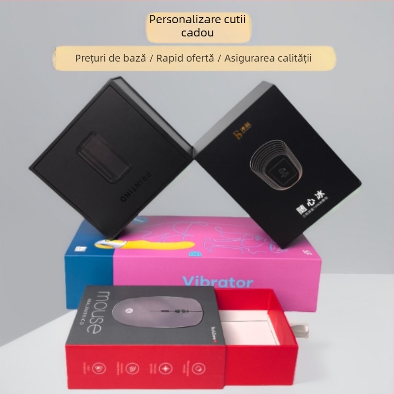 Cutie cadou pentru cosmetice cu logo personalizat, diametre interioare și exterioare personalizate, carton/papier, imprimare offset cu acoperire și lac