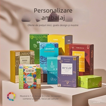 Cutie de ambalaj pentru electronice 3C, cu imprimare UV, relief, din carton, cu fereastră, personalizabilă