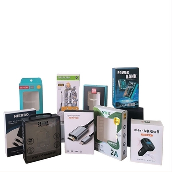 Cutie de ambalaj pentru electronice 3C, cu imprimare UV, relief, din carton, cu fereastră, personalizabilă