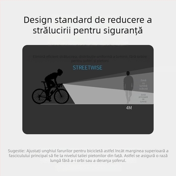 Lumină frontală reîncărcabilă pentru bicicletă – ciclism nocturn montan, iluminare puternică