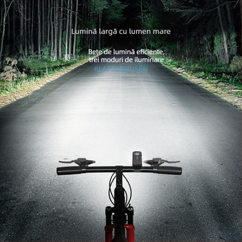 Lumină frontală reîncărcabilă pentru bicicletă – ciclism nocturn montan, iluminare puternică