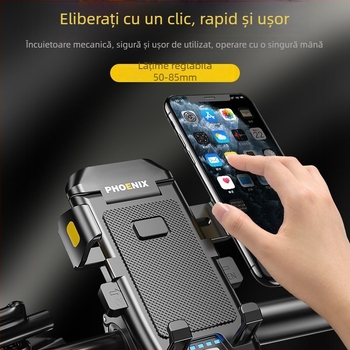 Phoenix far pentru biciclete cu sonerie integrată și suport pentru telefon pentru biciclete de munte și de oraș, model 2025