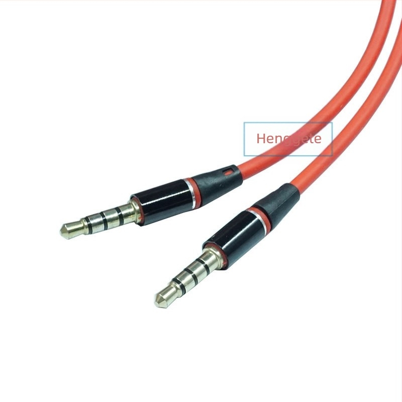 Cablu audio 3.5 mm cu patru nuclee, conectori platiți cu aur, miez din cupru neizolat, pentru dispozitive digitale