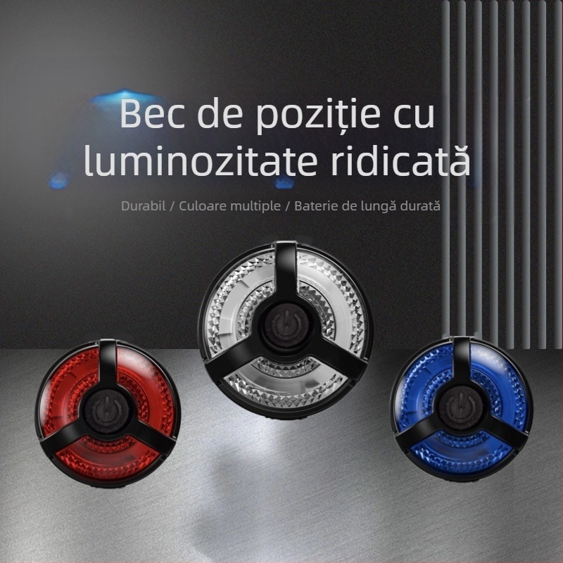 Lumină spate pentru bicicletă, încărcare USB, luminozitate mare, pentru biciclete de munte – lumină de avertizare/frână, montaj cu curea, baterie 300mAh