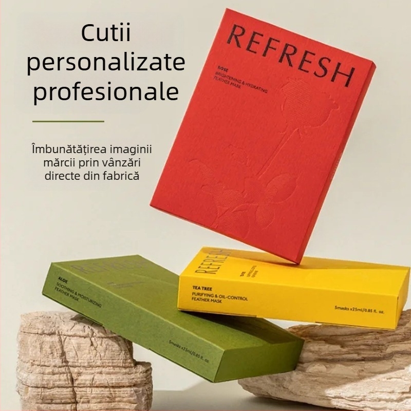 Cutie personalizată din carton pentru ambalaje, carton de 250 gsm, procesare personalizată și imprimare a logo-ului