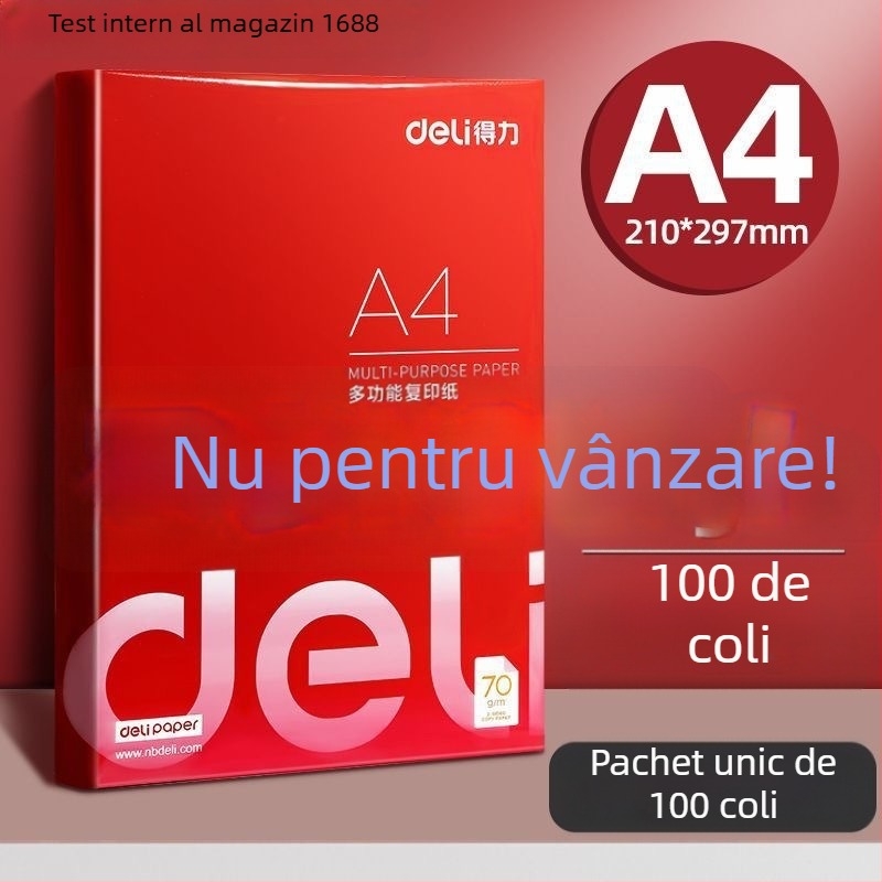 Hârtie pentru imprimare și copiere, 70 g/m², 100 coli pe pachet, 10 pachete