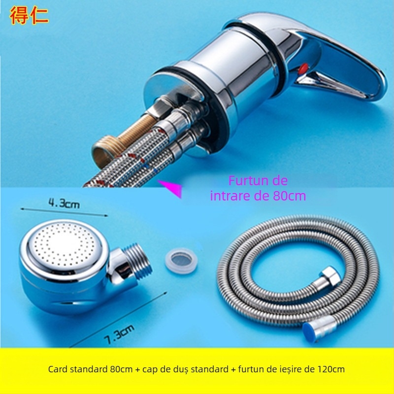 Duza de apă pentru patul de șampon – model DR, brand Deren, robinet de amestec cald/rece, presiune de lucru 1