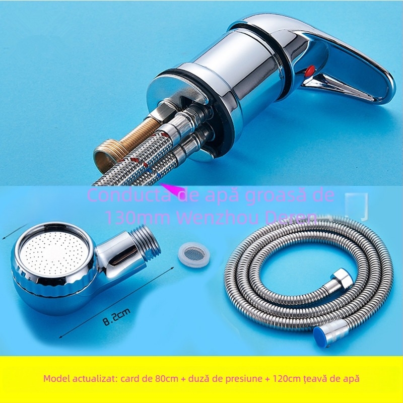 Duza de apă pentru patul de șampon – model DR, brand Deren, robinet de amestec cald/rece, presiune de lucru 1