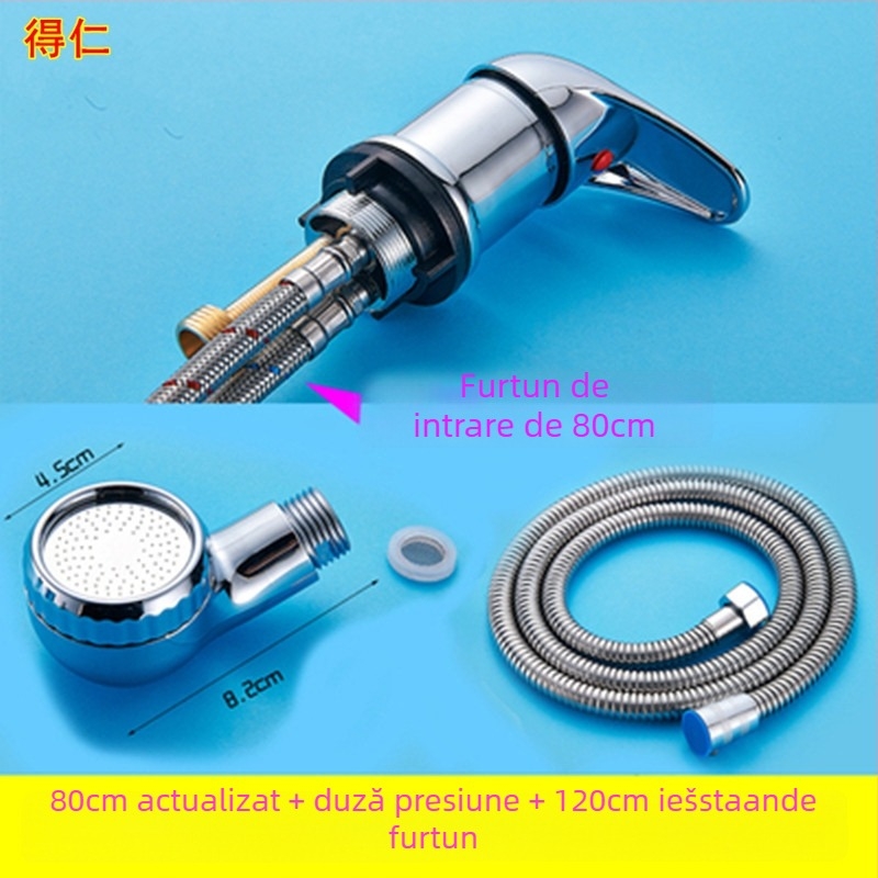 Duza de apă pentru patul de șampon – model DR, brand Deren, robinet de amestec cald/rece, presiune de lucru 1