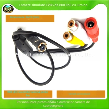 Mini cameră infraroșu pentru supraveghere — rezoluție 1000 linii; obiectiv 3.6 mm; iluminare minimă 0.01 lux; distanță IR 2 m; alimentare DC12V