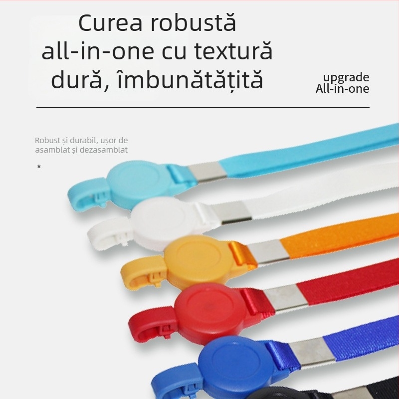 Portcard din piele cu 3 compartimente, lanier cu fermoar pentru tragere ușoară, stil business/unisex