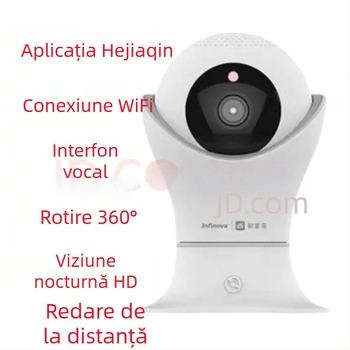 Cameră PTZ inteligentă pentru interior, senzor 3 MP, Wi‑Fi, microfon încorporat, interfață USB